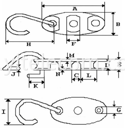 Plastic Tensioners for drop cable1